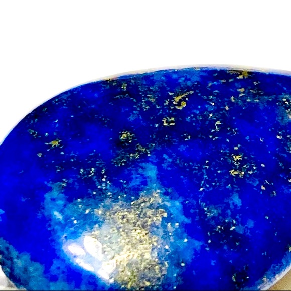 Bohemian LAPIS LAZULI Stone Earrings & Necklace w/ Sculpted Bronze Maple Leaf - Picture 7 of 14